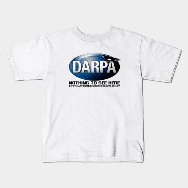 Darpa Nothing to see here T Kids T-Shirt by justswampgas